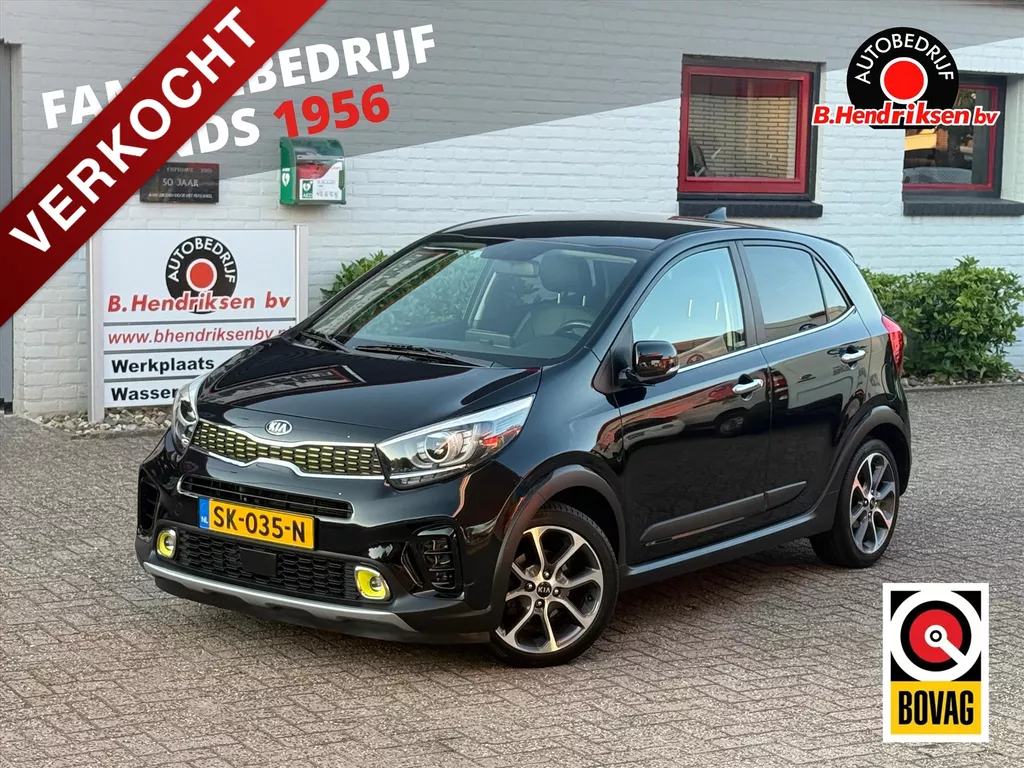 Kia Picanto 1.0 T-GDi 100pk 5-zits X-Line/ Camera achter/ stoel leder/ Keyless entry/ DAB/ Apple Carplay/ Navigatie/ Stoel + stuurverwarming/ Origineel NL/ NAP
