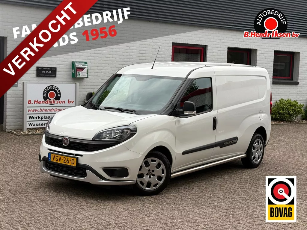 Fiat Doblo Cargo GB 1.6 MJ 105pk L2H1 Maxi Trekking/ 3 Zitplaatsen/ Camera achter/ Apple Carplay/ Cruise control/ Vloer + wand platen/ 1 Eigenaar/ Origineel NL/ NAP