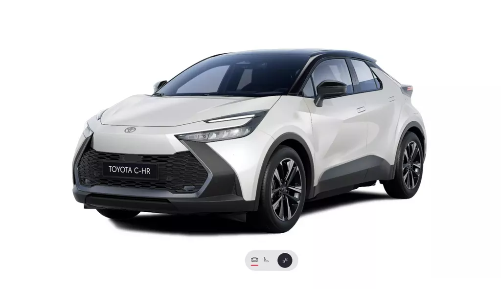 Toyota C-Hr 2.0 High Power PHEV 223pk CVT Dynamic/ Parelmoer wit met zwart dak/ Apple Carplay/ Keyless/ Stuur + Stoelverwarming/ Camera/ Nieuwe voorraad auto