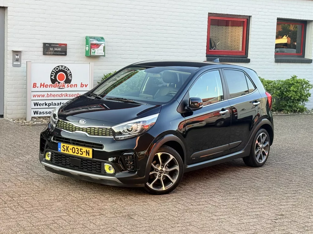 Kia Picanto 1.0 T-GDi 100pk 5-zits X-Line/ Camera achter/ stoel leder/ Keyless entry/ DAB/ Apple Carplay/ Navigatie/ Stoel + stuurverwarming/ Origineel NL/ NAP
