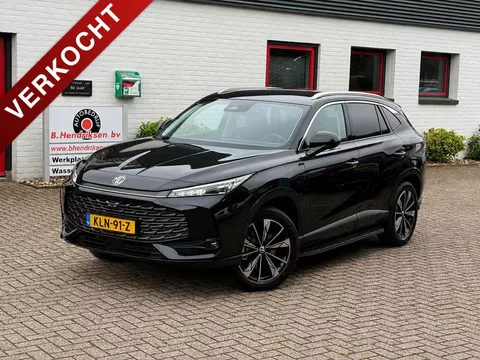 MG Hs 1.5T GDI 272pk PHEV Aut Luxury/ Nieuwe voorraad auto/ 100 KM elektrisch bereik/ Lederen bekleding/ Stoel + stuurwiel verwarming/ Apple Carplay