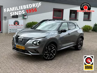 Nissan Juke Hybrid 143pk N-Design/ Apple Carplay/ Camera achter/ DAB/ Keyless entry/ Zwart dak/ Stoel + stuur verwarming/ 1 Eigenaar/ Origineel NL/ NAP